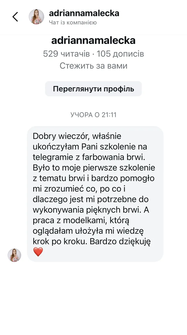 Opinia kursantki